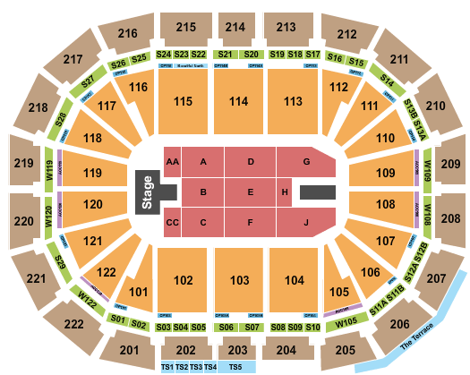AO Arena Matt Rife Seating Chart